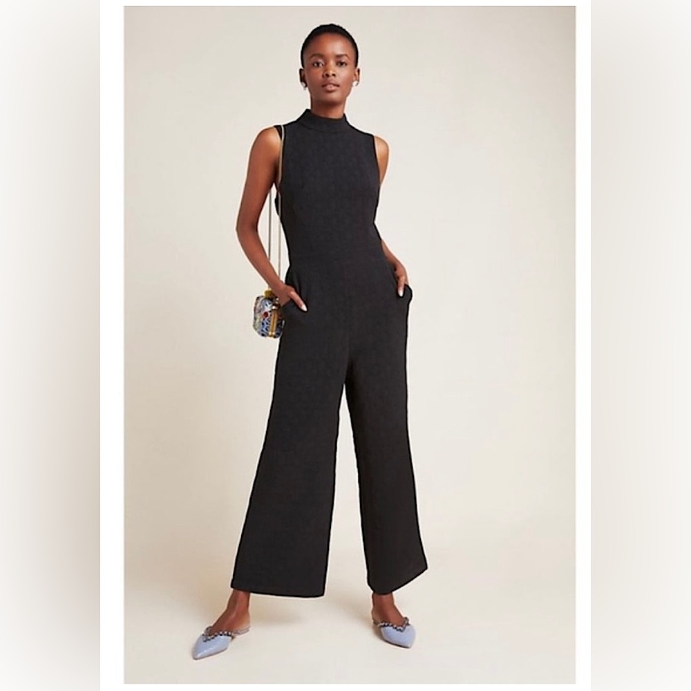 Anthropologie Black Jumpsuit Size Medium NWT